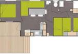Location vacances  Ain - Mobil-home 6 pers avec terrasse - Api-1-52-1402-4